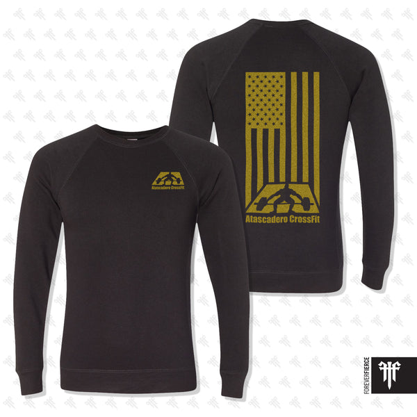 Atascadero CrossFit November 2024 Black Crewneck - Gold Ink