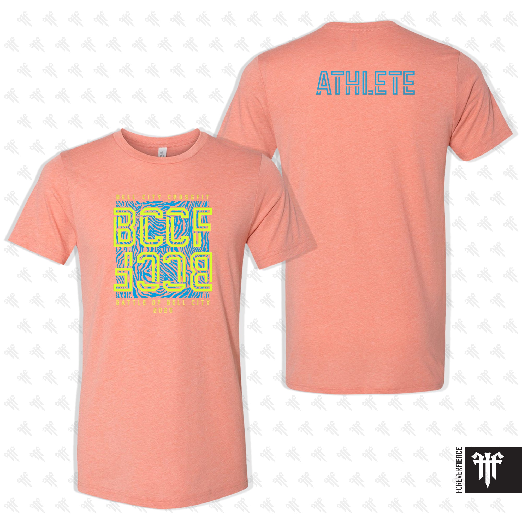 Bell City CrossFit July 2025 Yellow/Green Print Tee