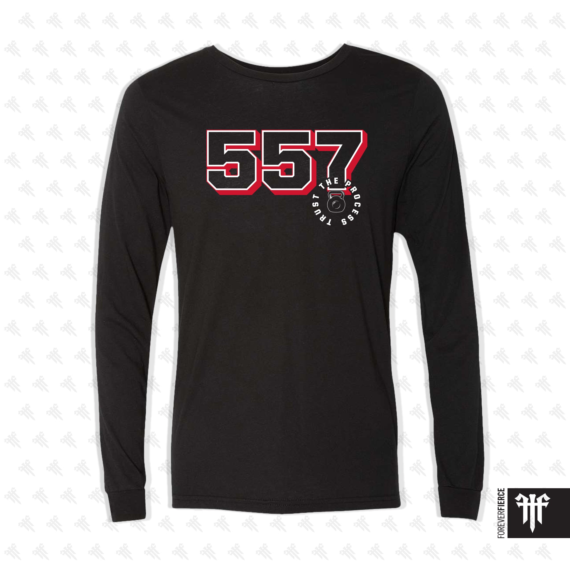 CrossFit 557 April 2026 Kettlebell Design Longsleeve Tee