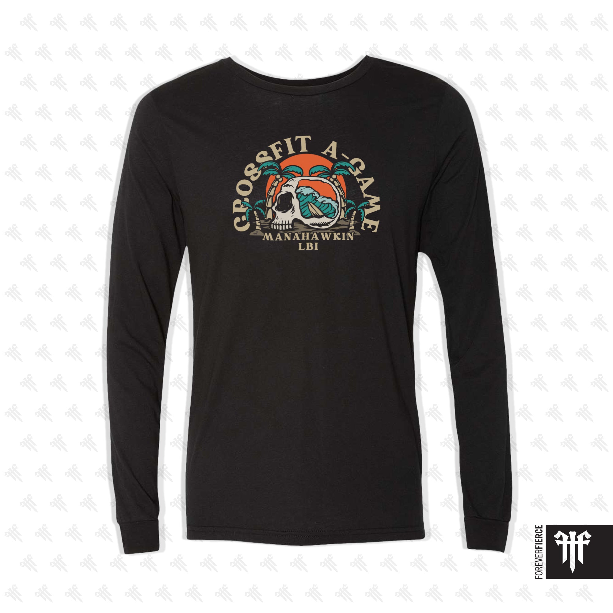 CrossFit A-Game August 2025 Beach Skull Longsleeve