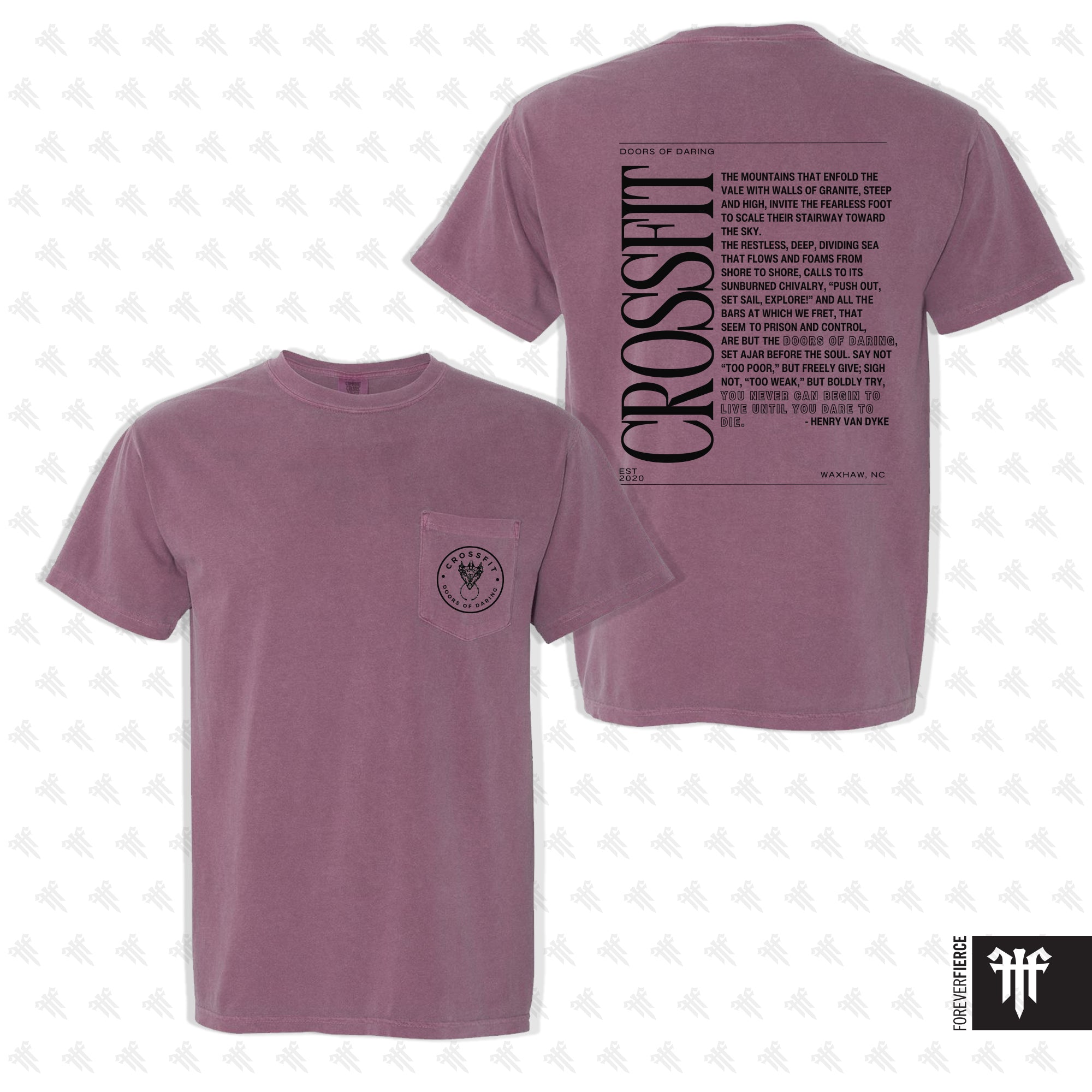 CrossFit DoD May 2025 Pocket & Relaxed Fit Black Ink Tee