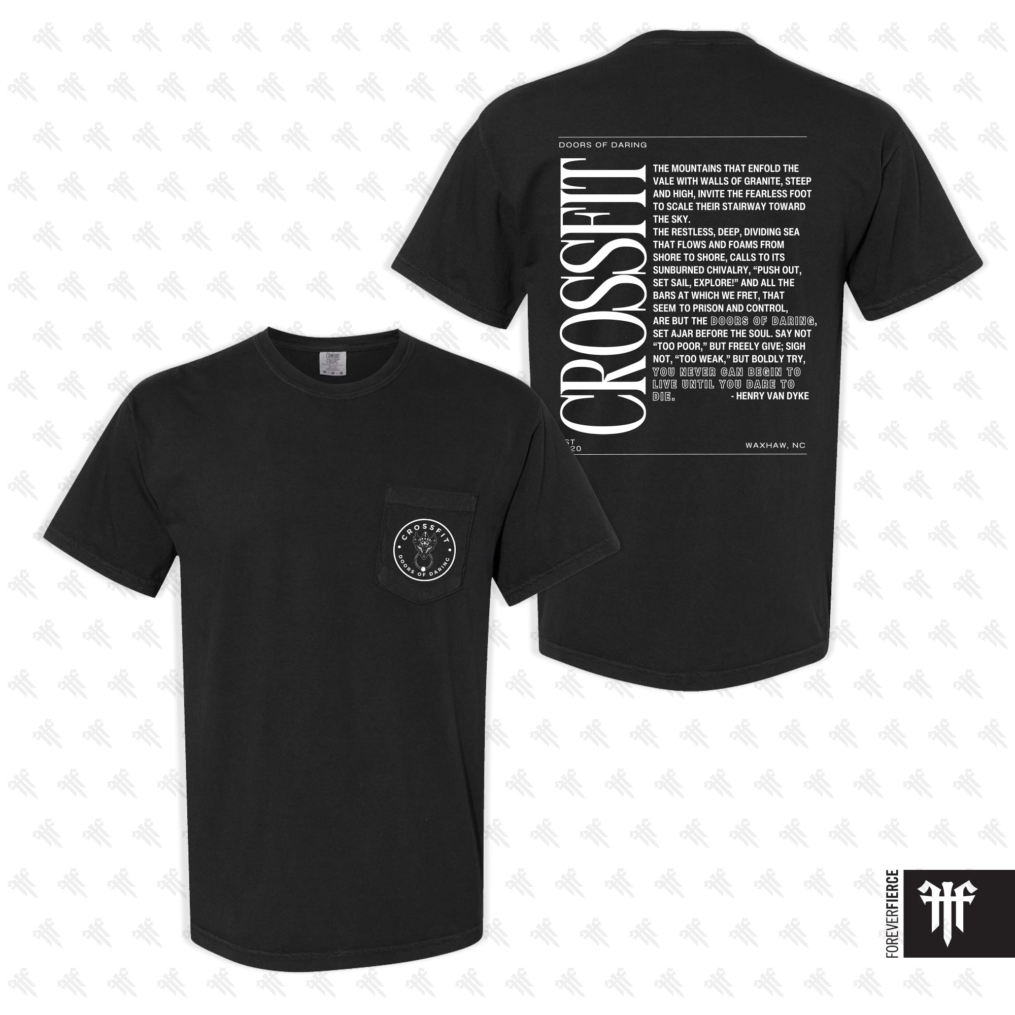 CrossFit DoD May 2025 Pocket & Relaxed Fit White Ink Tee