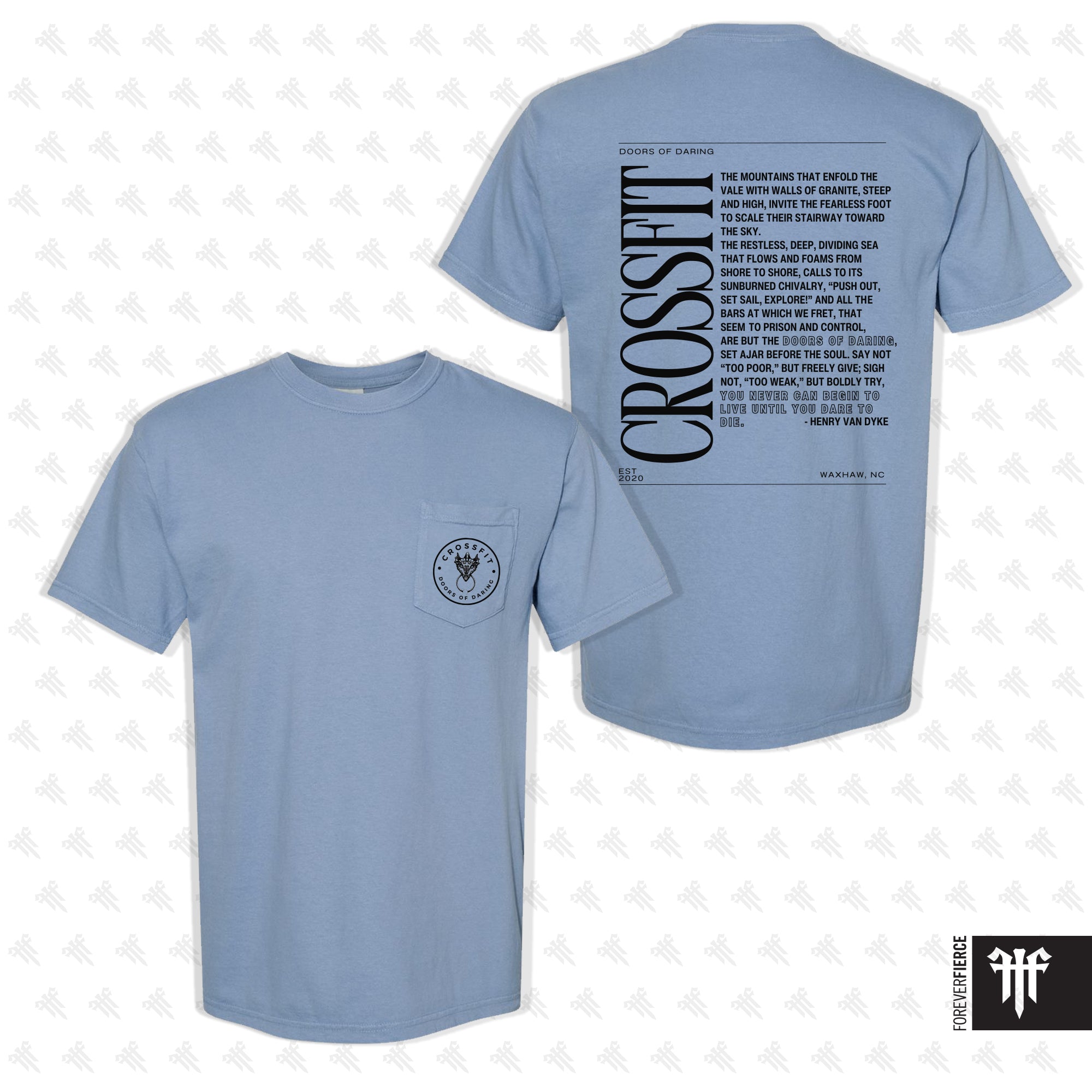 CrossFit DoD May 2025 Pocket & Relaxed Fit Black Ink Tee
