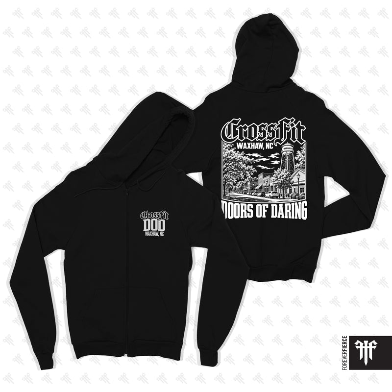 CrossFit Doors of Daring November 2026 White Ink Full-Zip Hoodie