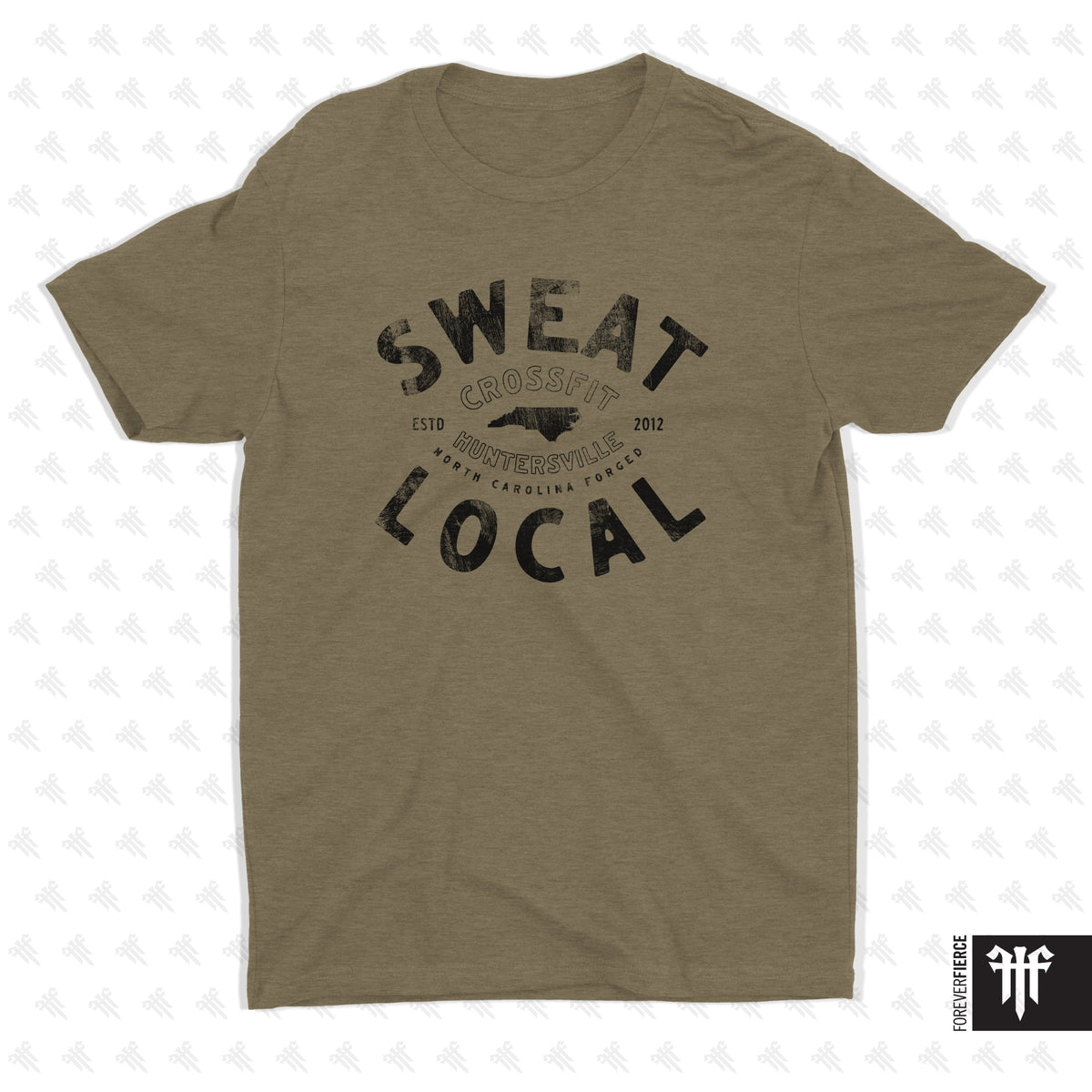 CrossFit Huntersville August 2026 Sweat Local Tee - Military Green