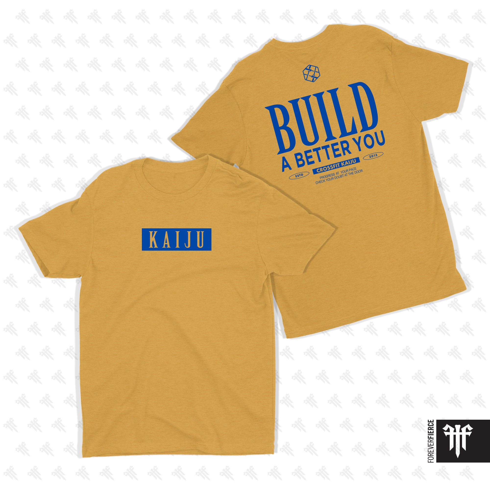 CrossFit Kaiju June 2025 Yellow Tee