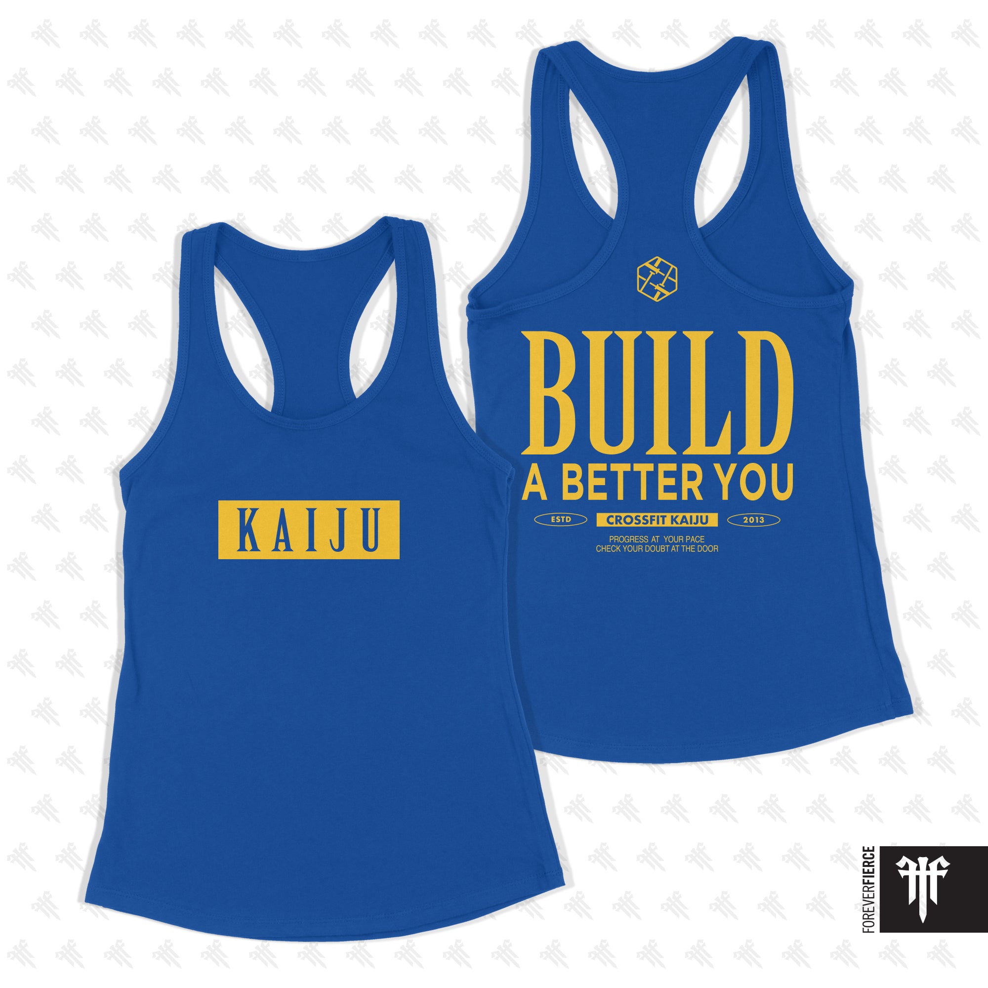 CrossFit Kaiju June 2025 Blue Womens Racerback