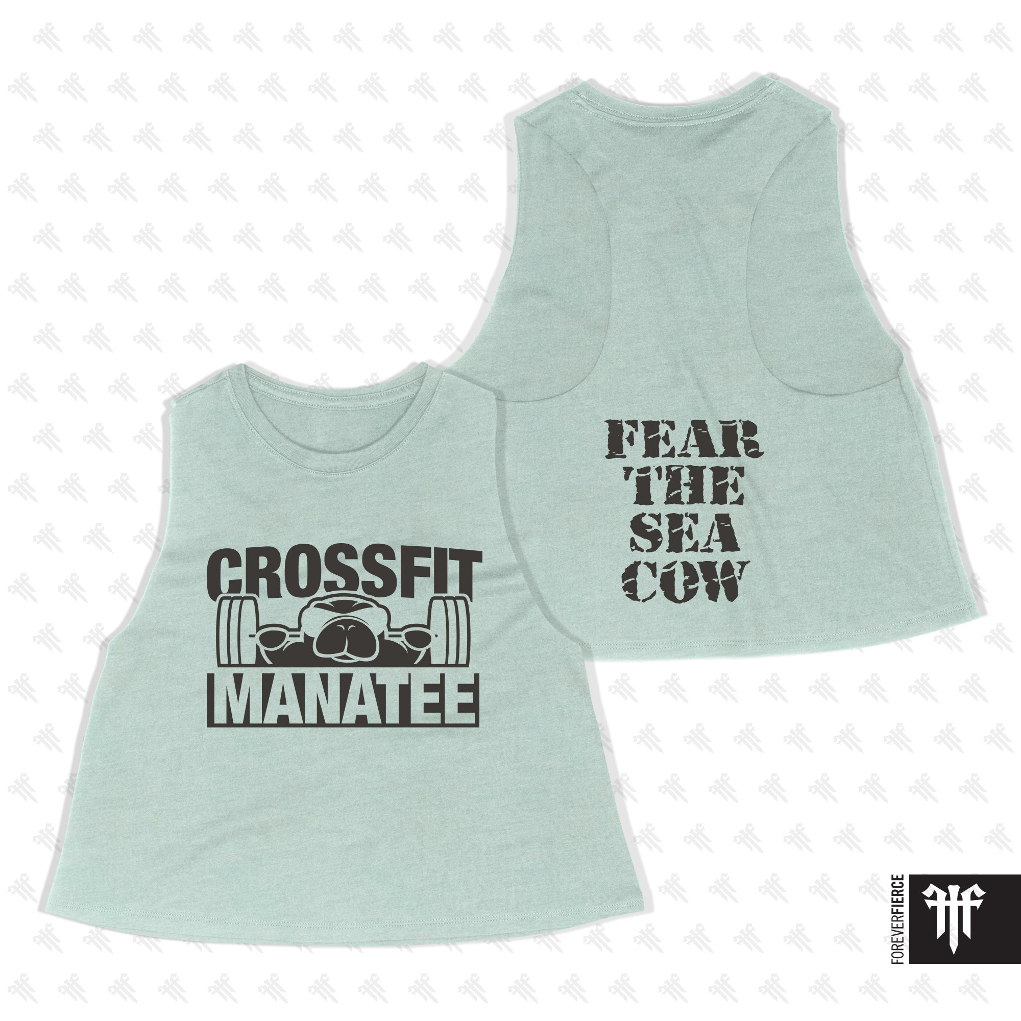 CrossFit Manatee July 2025 Black Ink Crop Tank