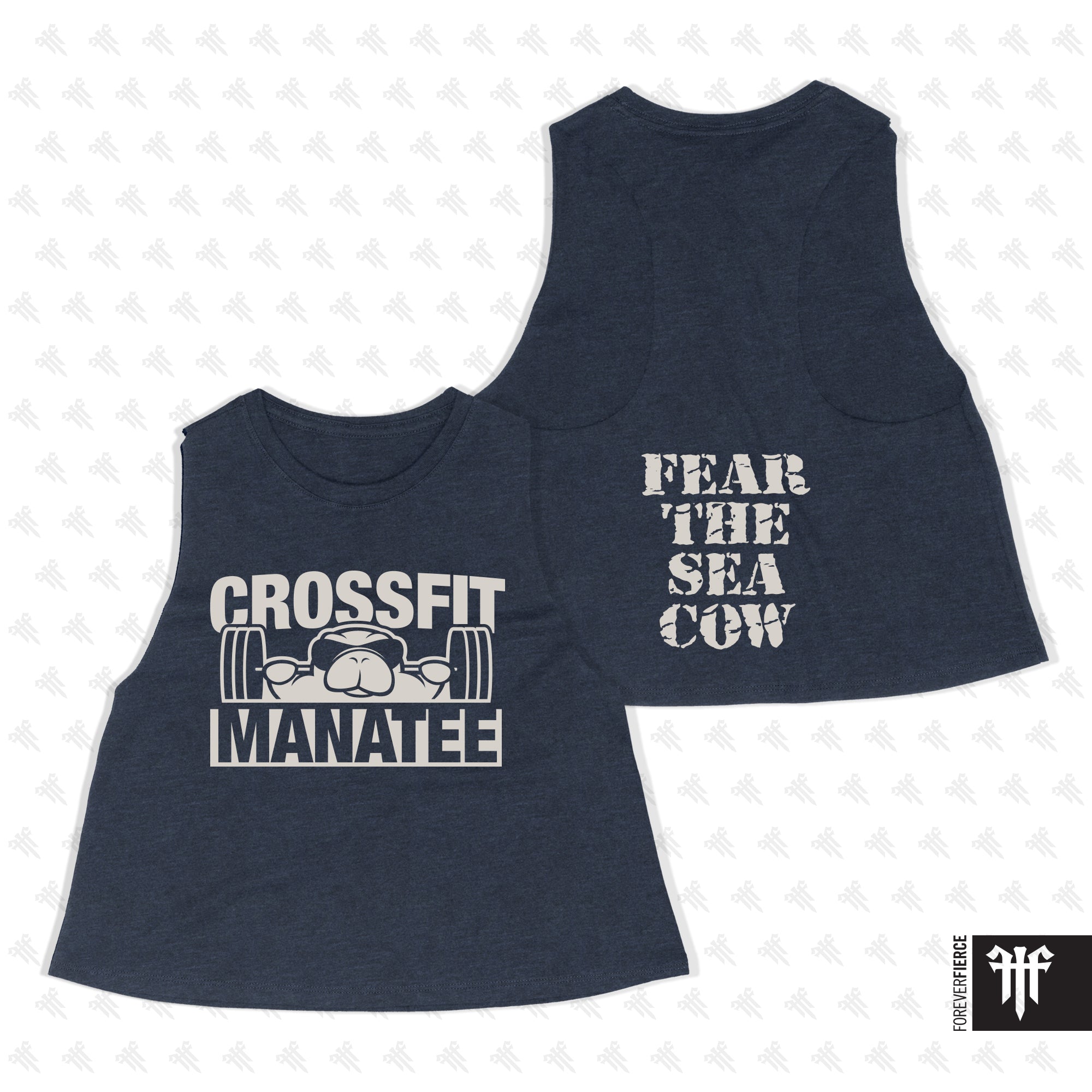 CrossFit Manatee July 2025 Warm White Ink Crop Tank