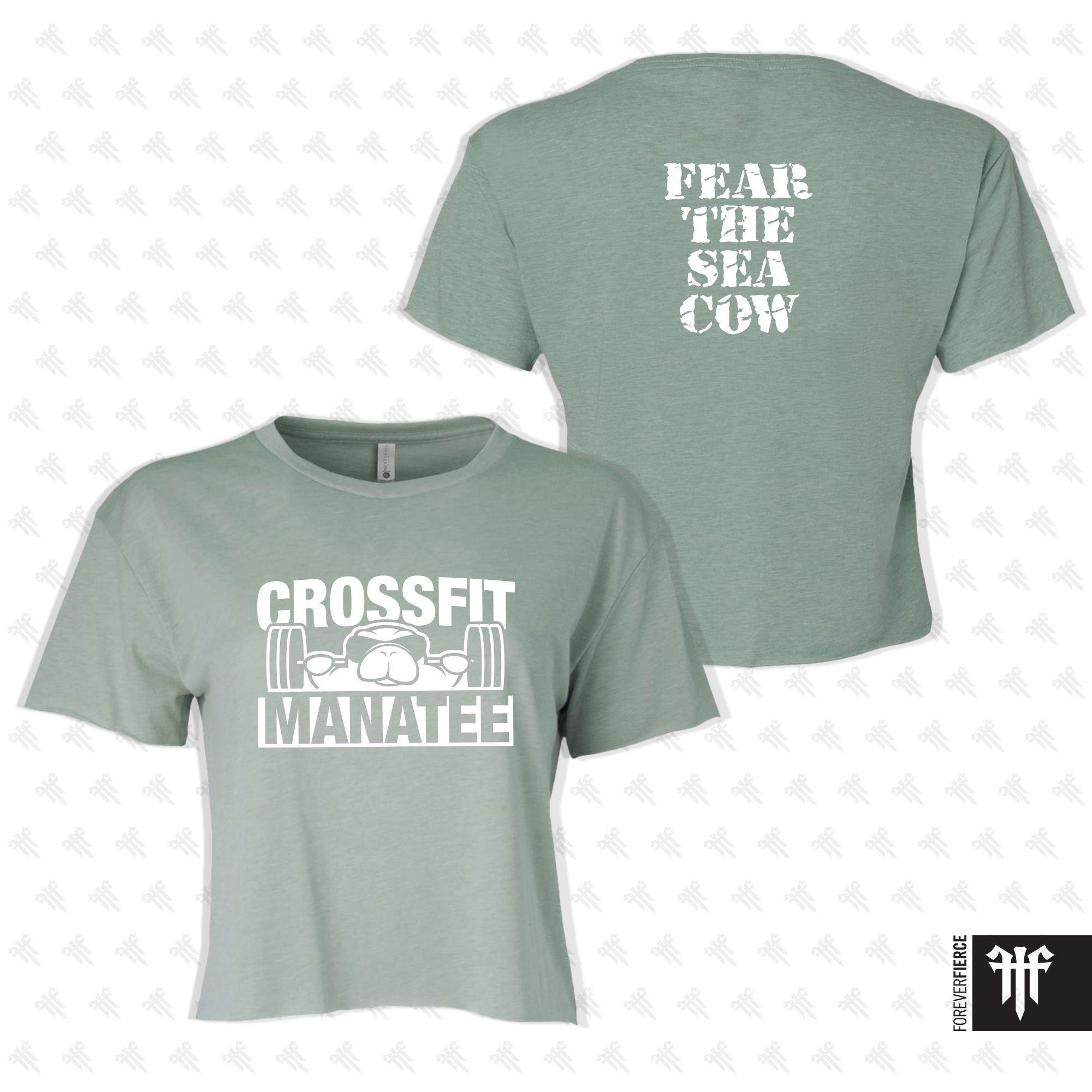 CrossFit Manatee April 2026 White Ink Womens Crop Tee