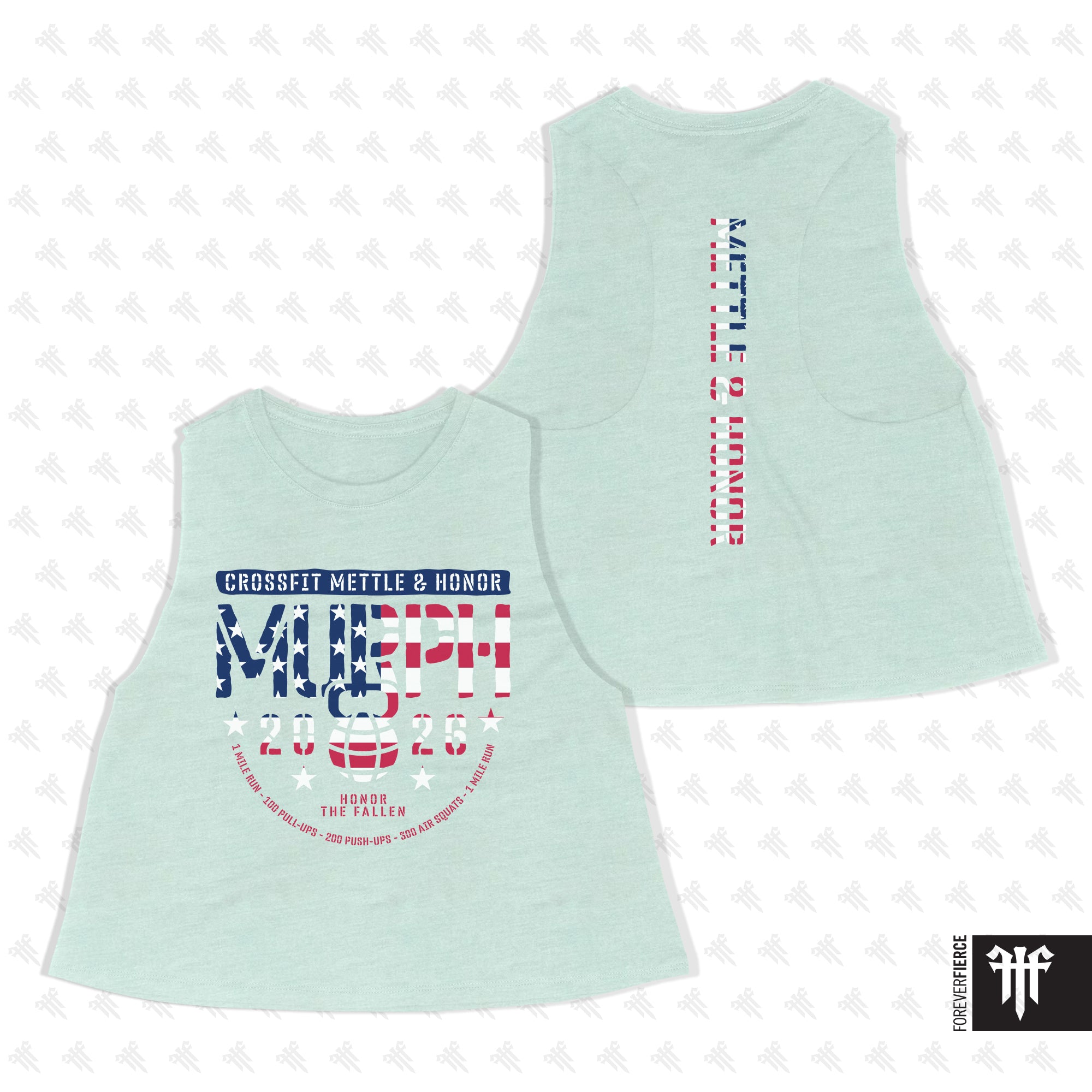 CrossFit Mettle and Honor April 2026 Womens Crop Tank