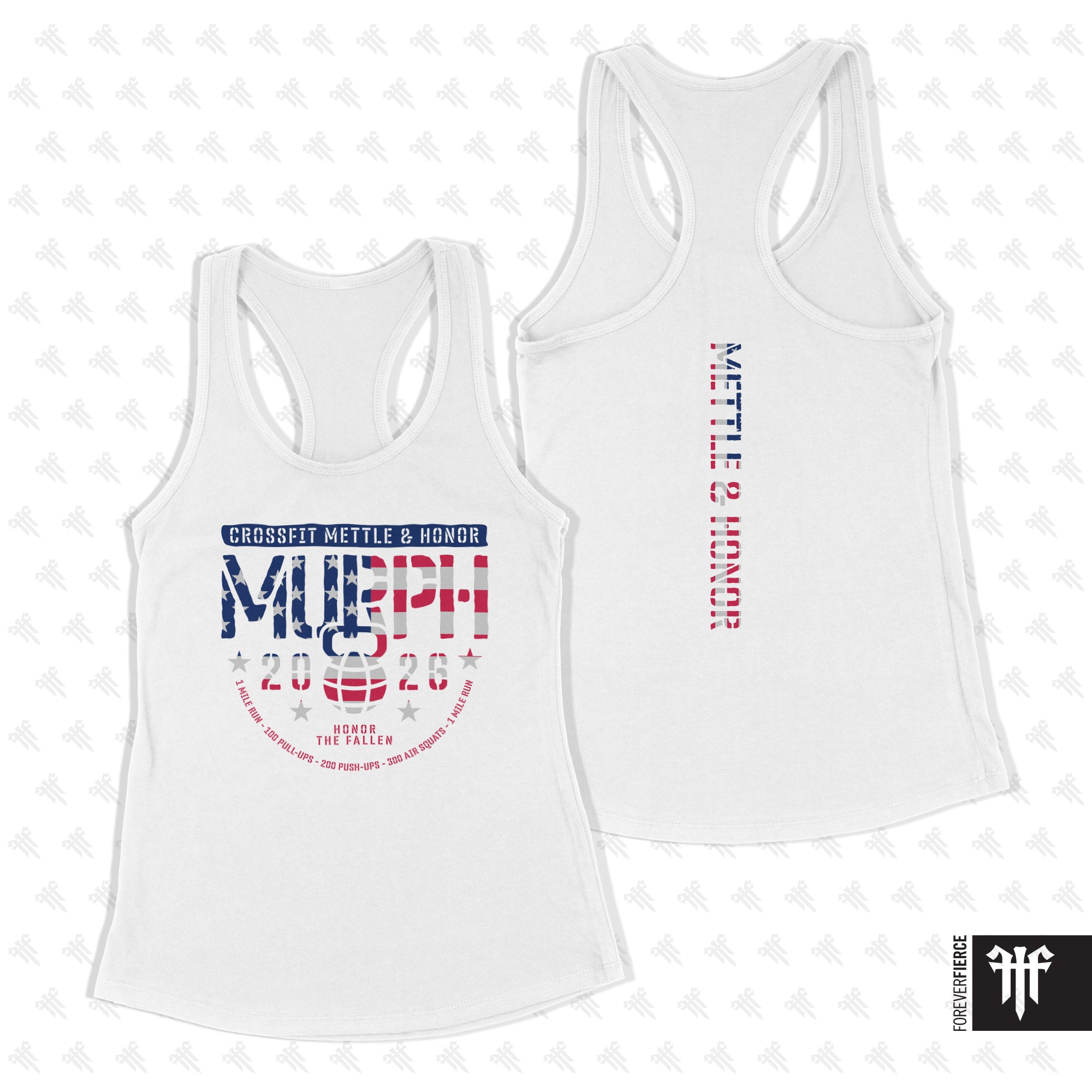 CrossFit Mettle and Honor April 2026 Womens Racerback