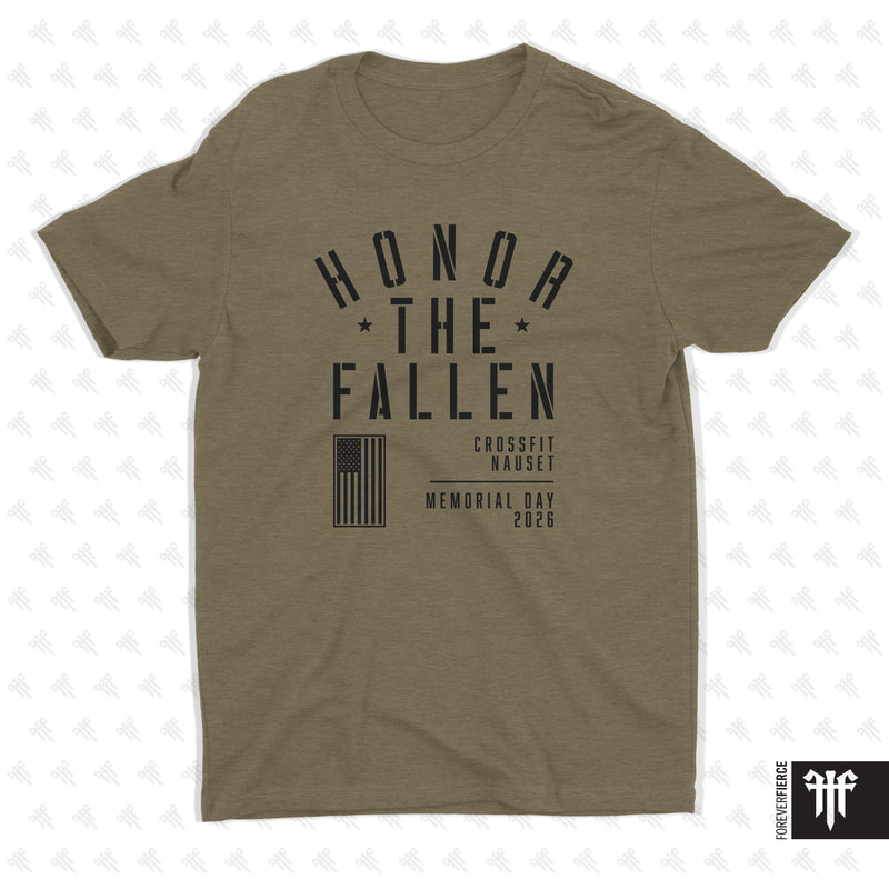 CrossFit Nauset April 2026 Military Green Tee