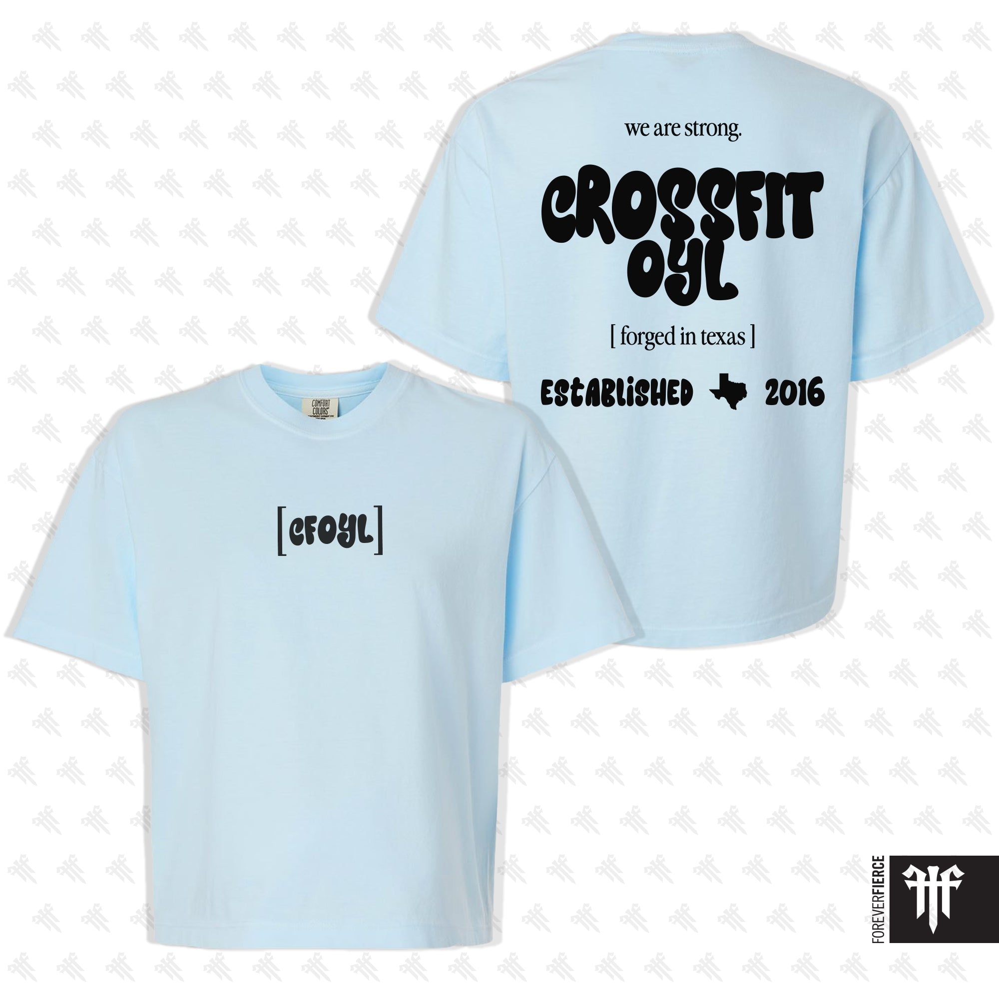 CrossFit OYL March 2026 Black Ink Womens Boxy Tee