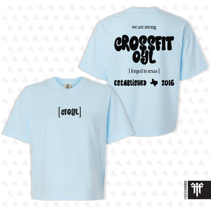 CrossFit OYL March 2026 Black Ink Womens Boxy Tee