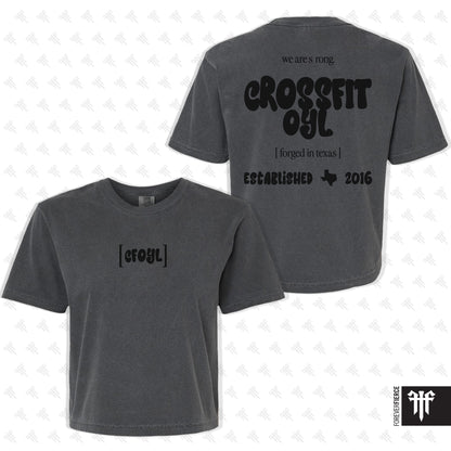 CrossFit OYL March 2026 Black Ink Womens Boxy Tee