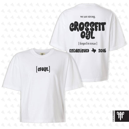 CrossFit OYL March 2026 Black Ink Womens Boxy Tee