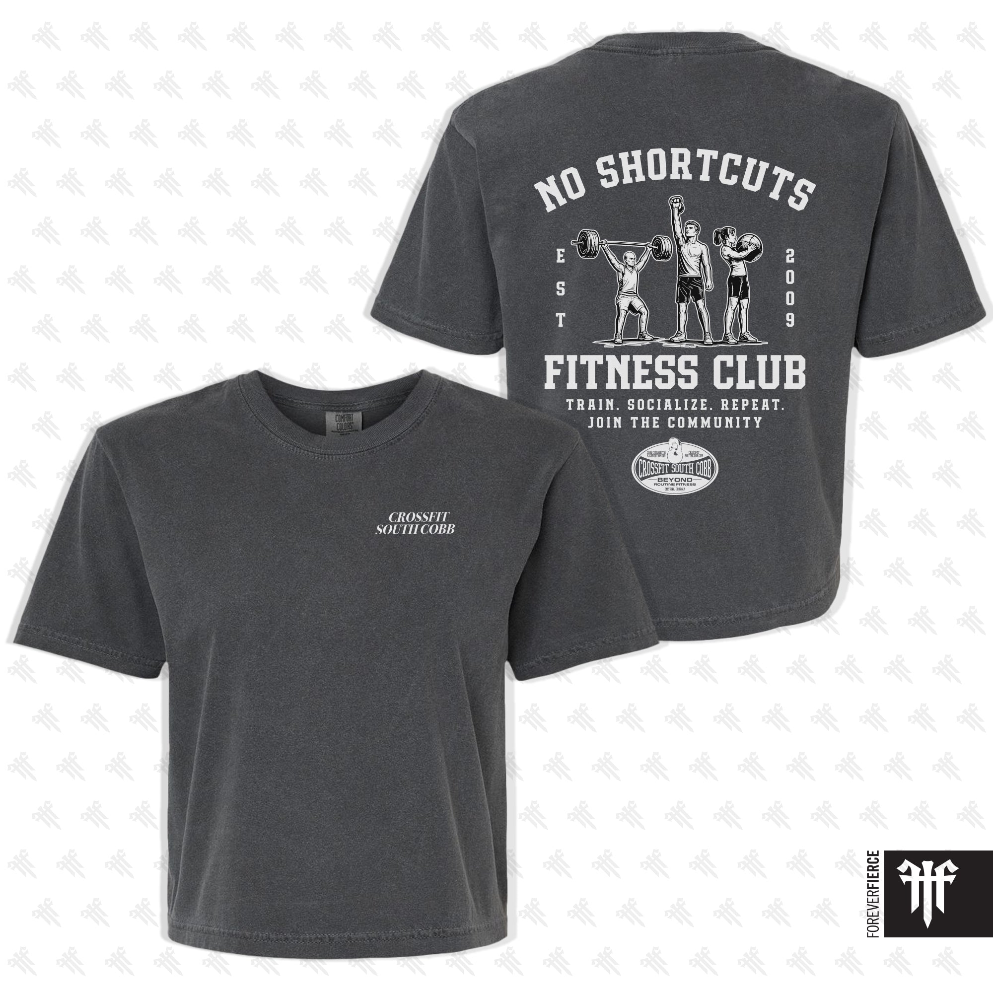 CrossFit South Cobb April 2026 Grey Womens Boxy Tee