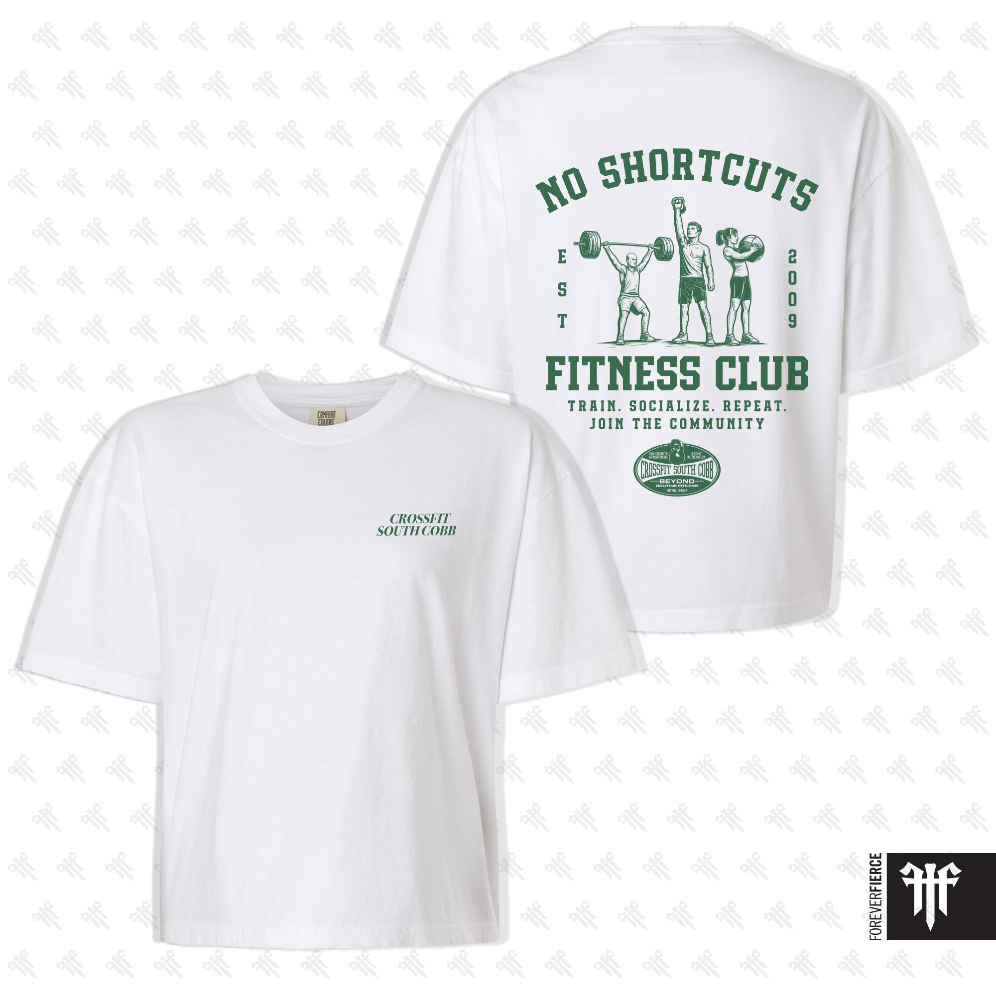 CrossFit South Cobb April 2026 White Womens Boxy Tee