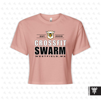CrossFit Swarm May 2026 Light Background Womens Crop Tee