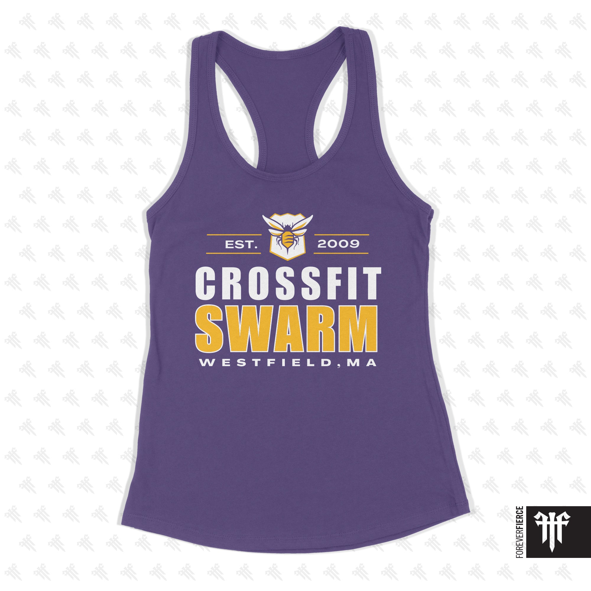 CrossFit Swarm May 2026 Dark Background Womens Racerback