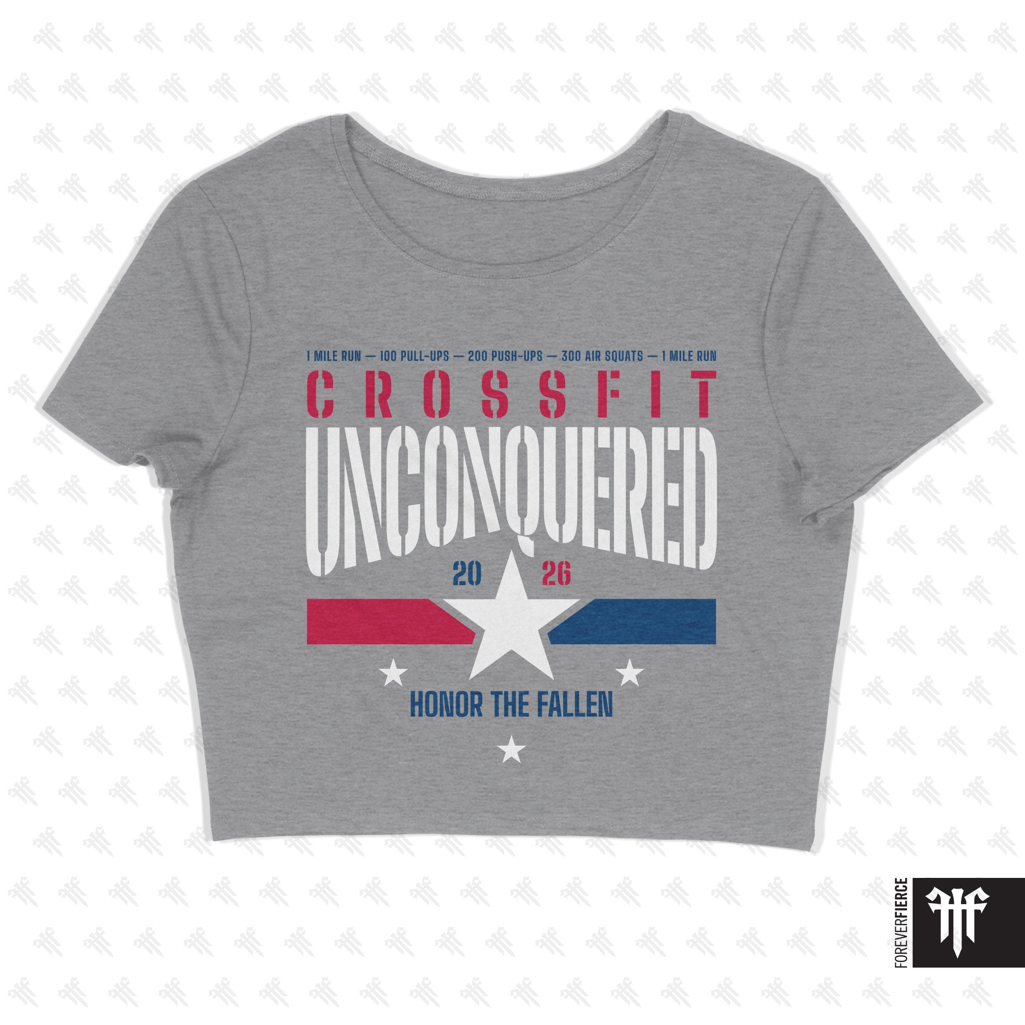 CrossFit Unconquered April 2026 Womens Crop Tee