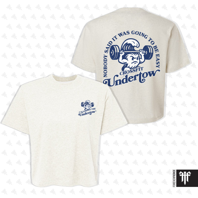 Natural heather tee custom mockup