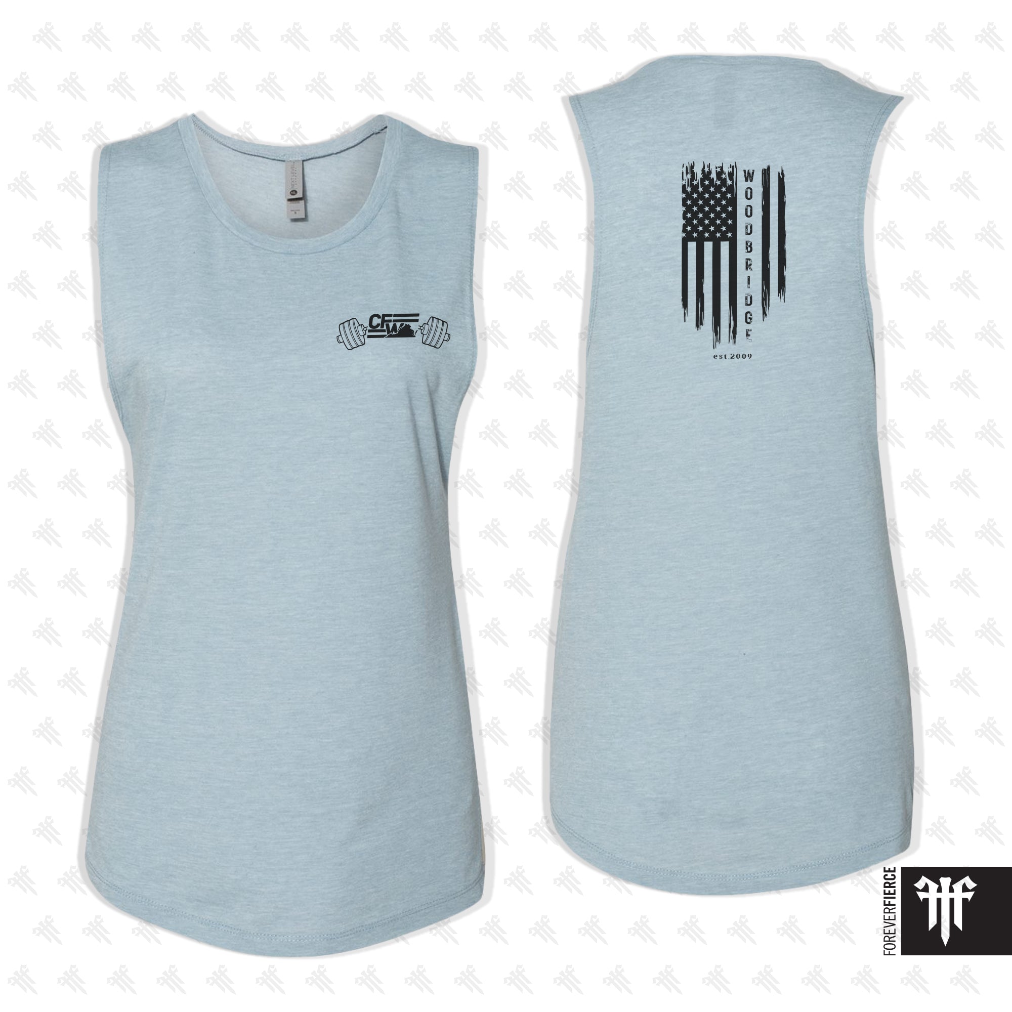 CrossFit Woodbridge November 2025 Womens Muscle Tank - Small Back Design