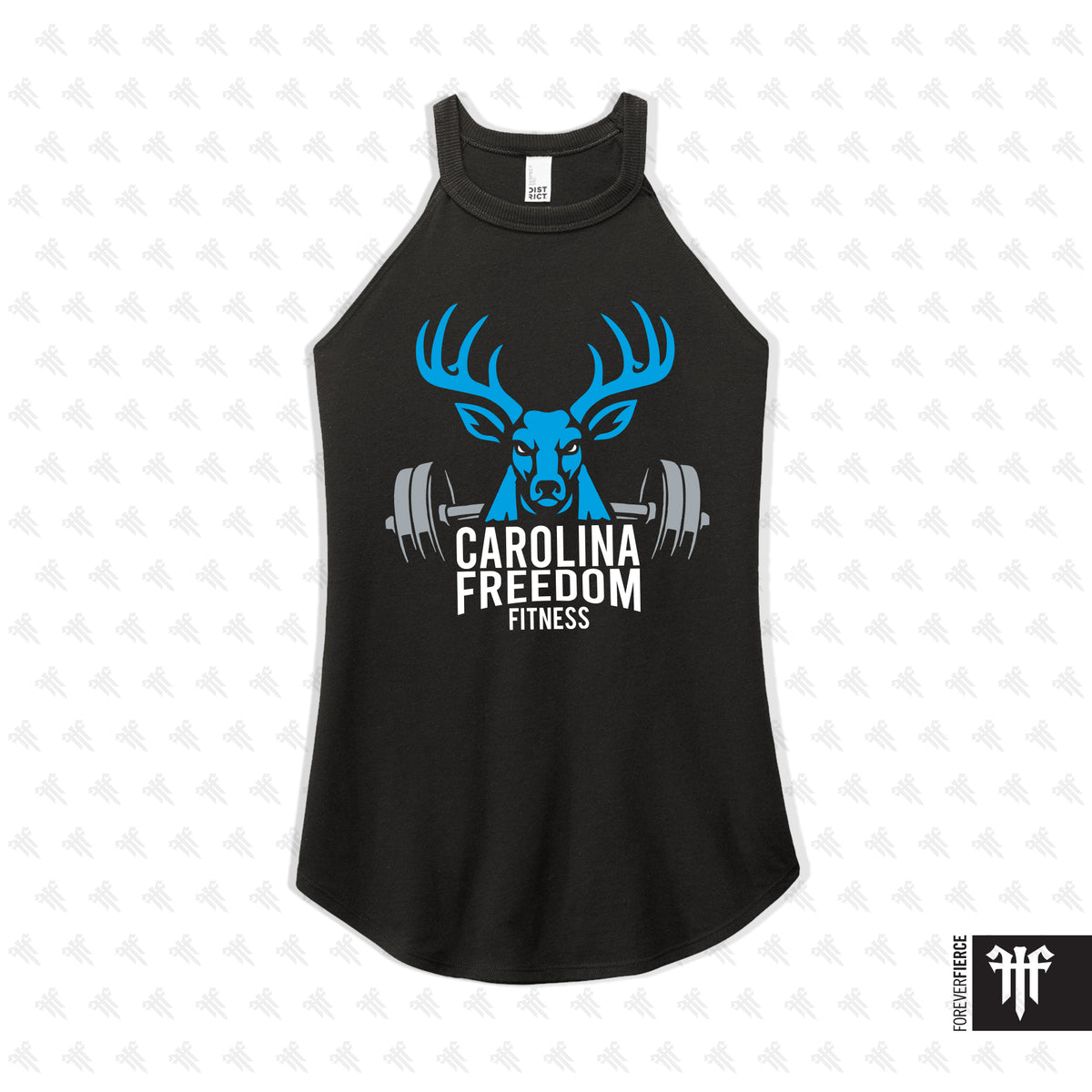 Carolina Freedom July 2026 Logo Womens Rocker Tank - Black