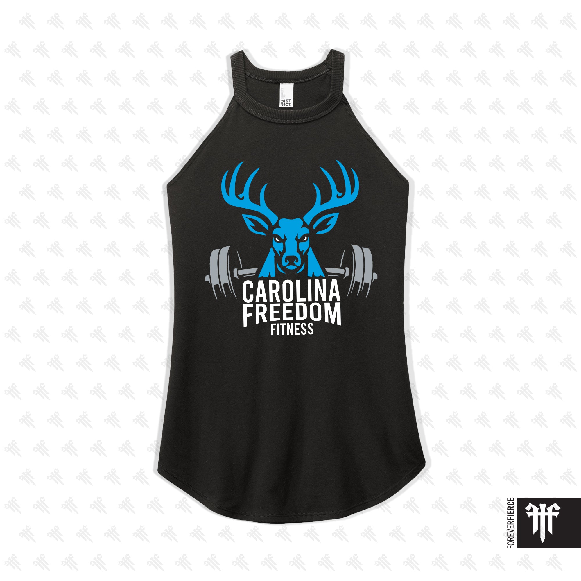Carolina Freedom July 2026 Logo Womens Rocker Tank - Black