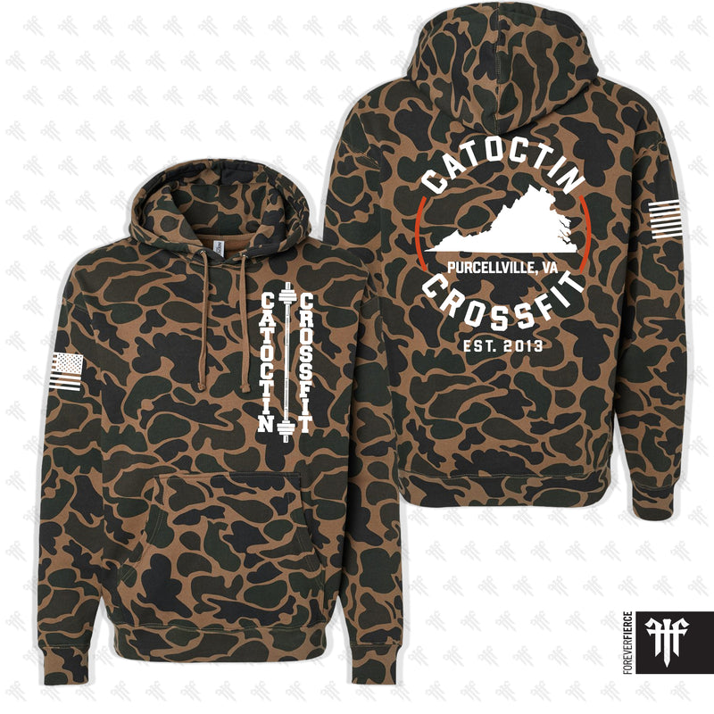 Catoctin CrossFit October 2026 White/Orange Camo Pullover Hoodie
