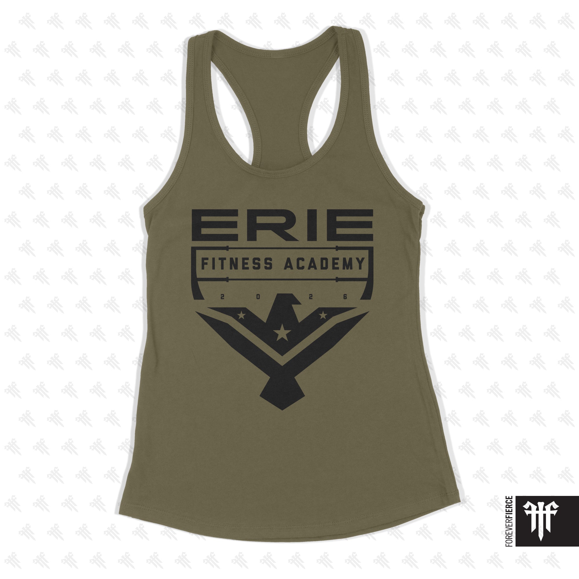 Erie Fitness Academy April 2026 Erie Green Womens Racerback