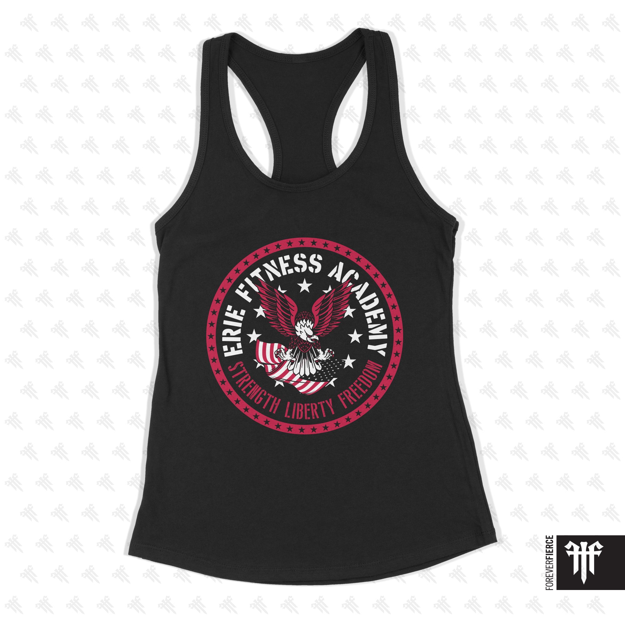 Erie Fitness Academy April 2026 Black Womens Racerback