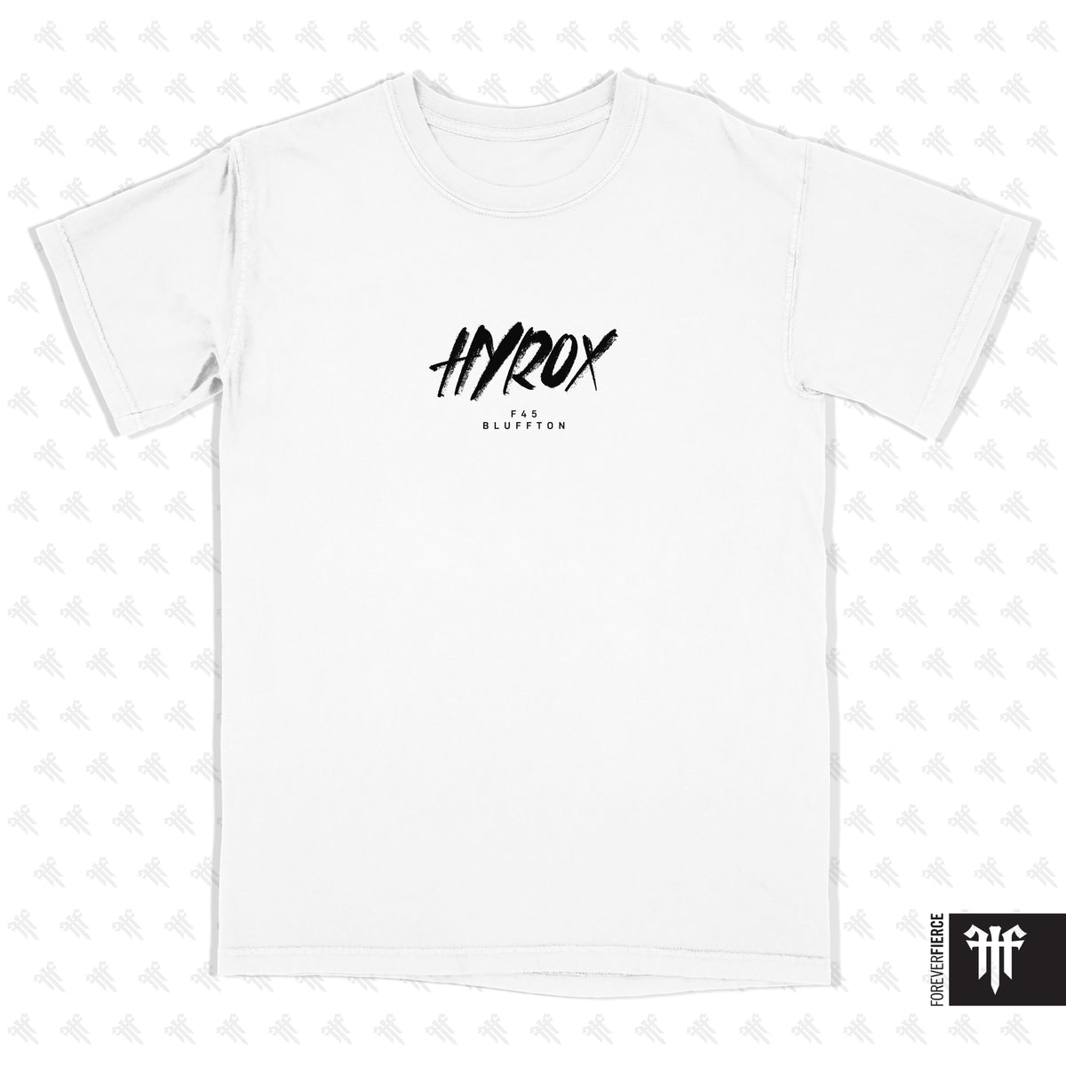 F45 Bluffton July 2026 White Hyrox Tee