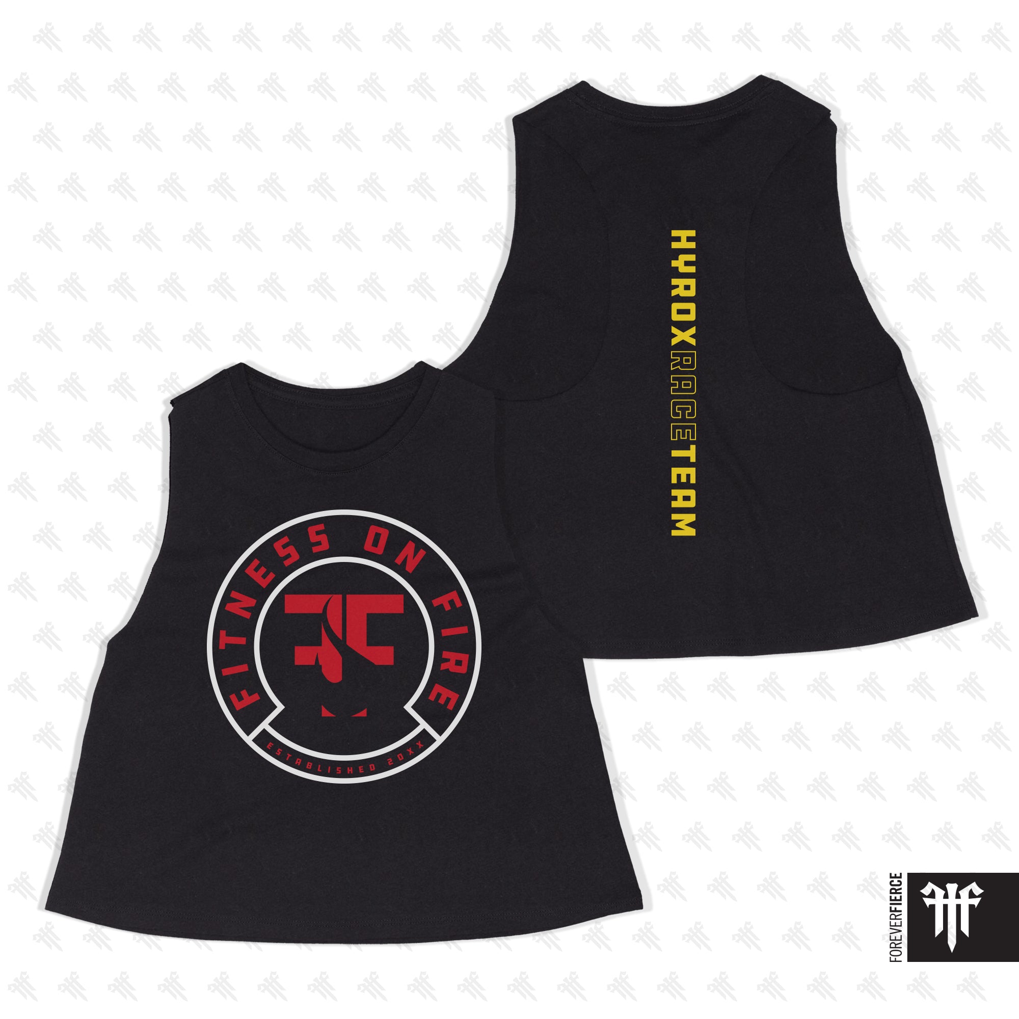 Fitness On Fire October 2025 Hyrox Race Team Womens Crop Tank