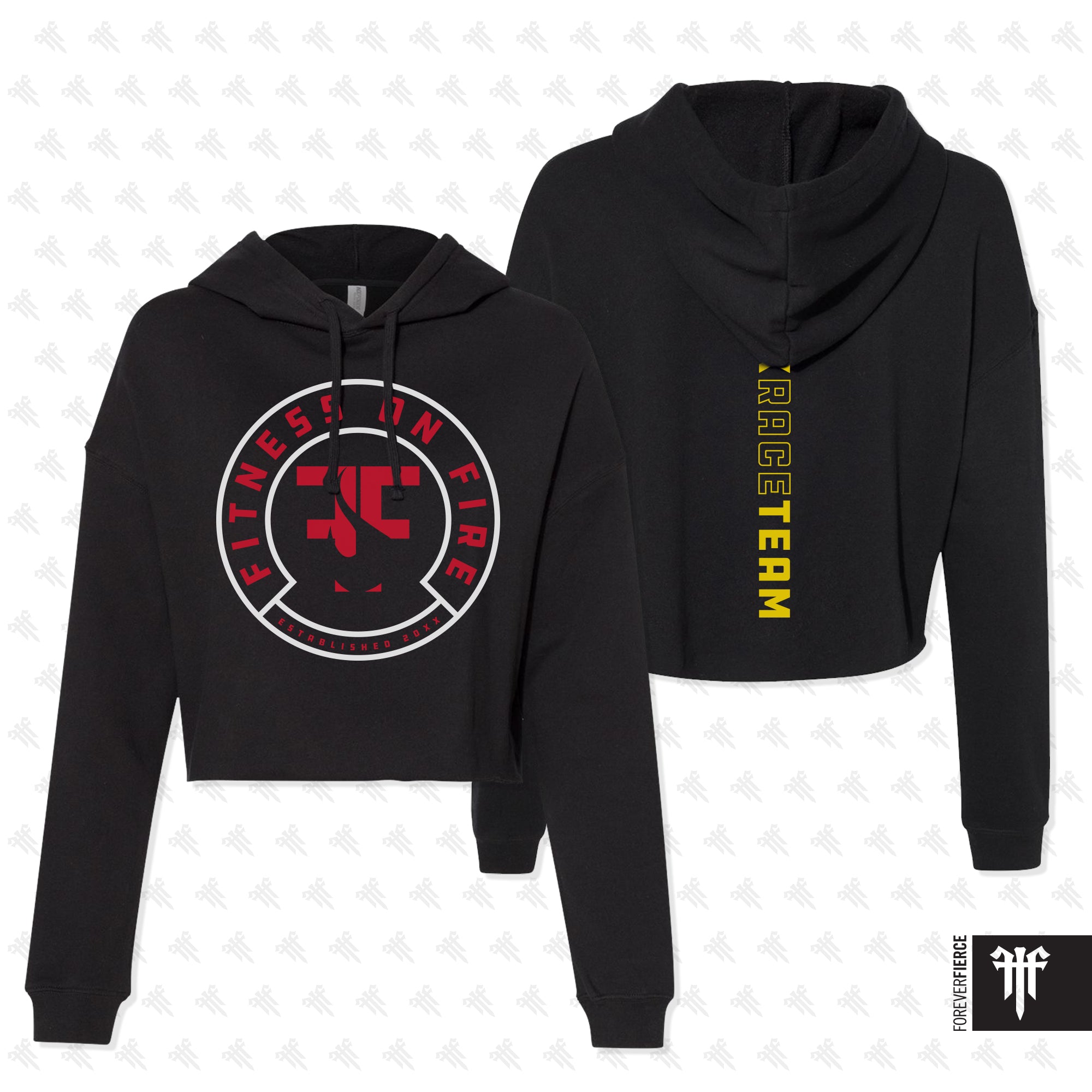 Fitness On Fire October 2025 Hyrox Race Team Womens Crop Pullover