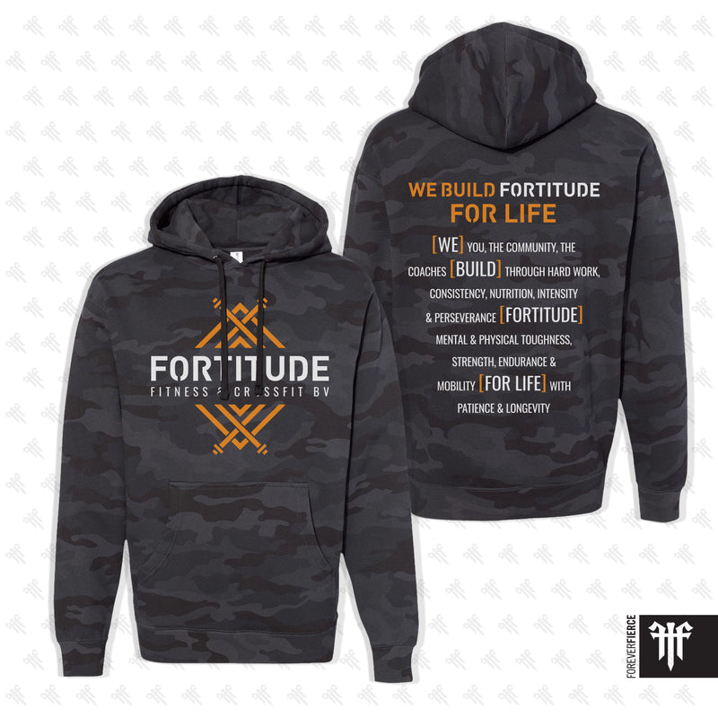 Fortitude Fitness November 2026 Black Camo Pullover Hoodie