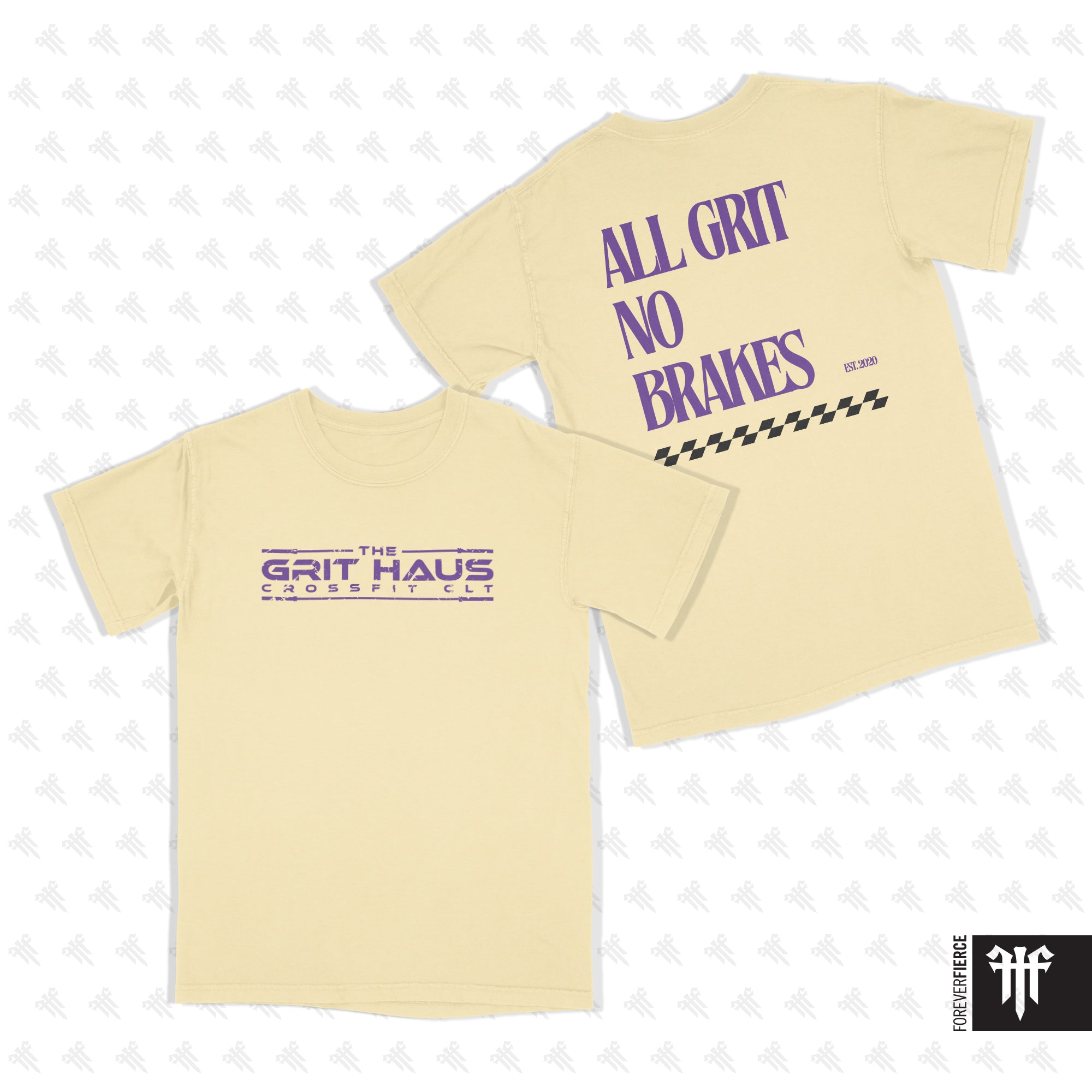 Grit Haus July 2025 Purple All Grit No Brakes Comfort Colors Tee