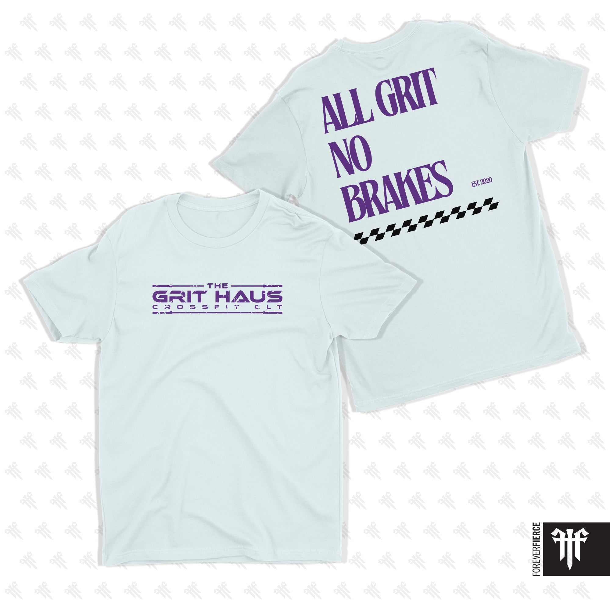 Grit Haus July 2025 Purple All Grit No Brakes Triblend Tee