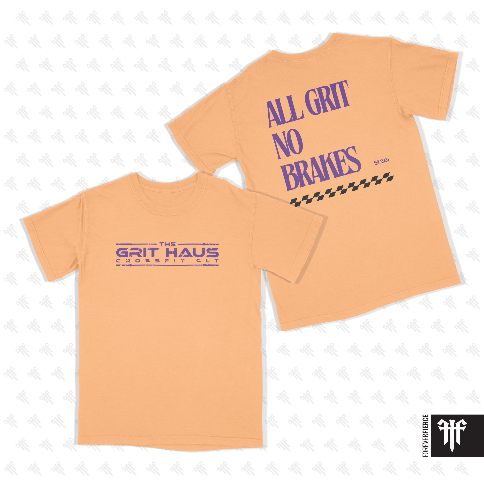 Grit Haus July 2025 Purple All Grit No Brakes Comfort Colors Tee