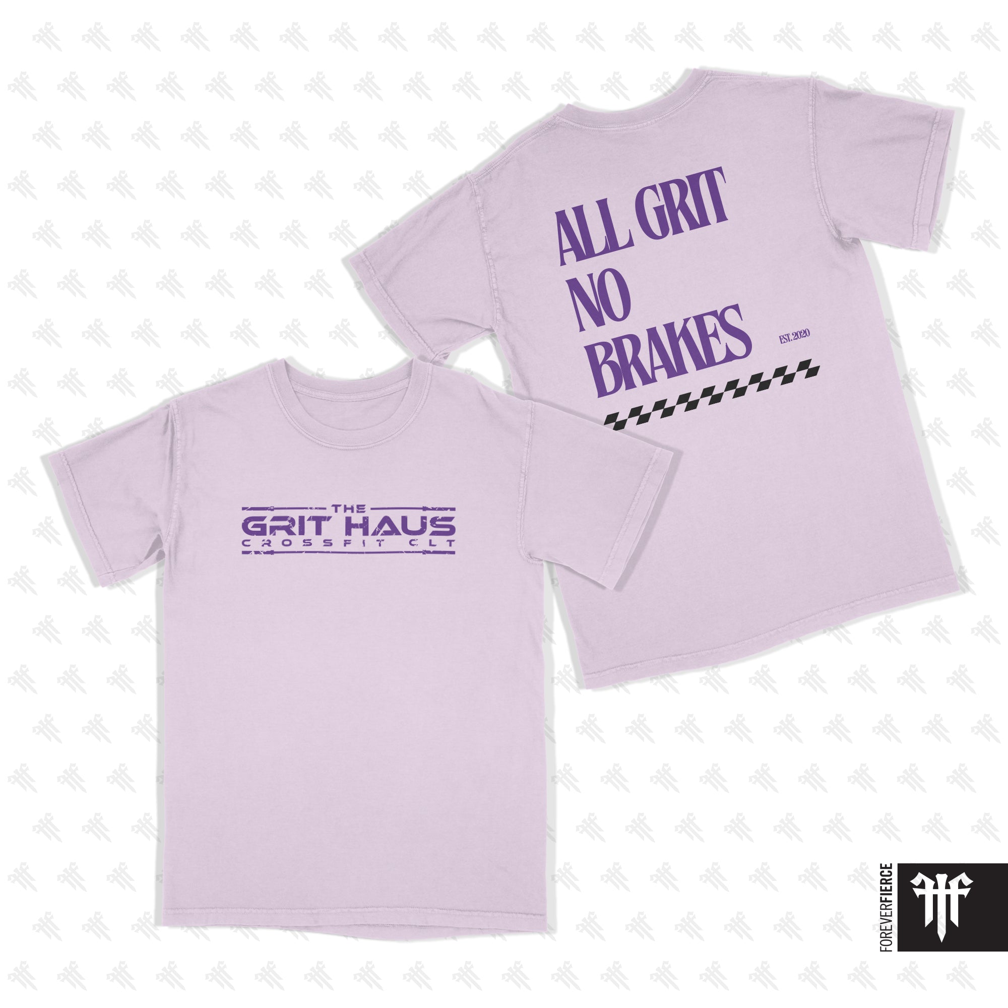 Grit Haus July 2025 Purple All Grit No Brakes Comfort Colors Tee