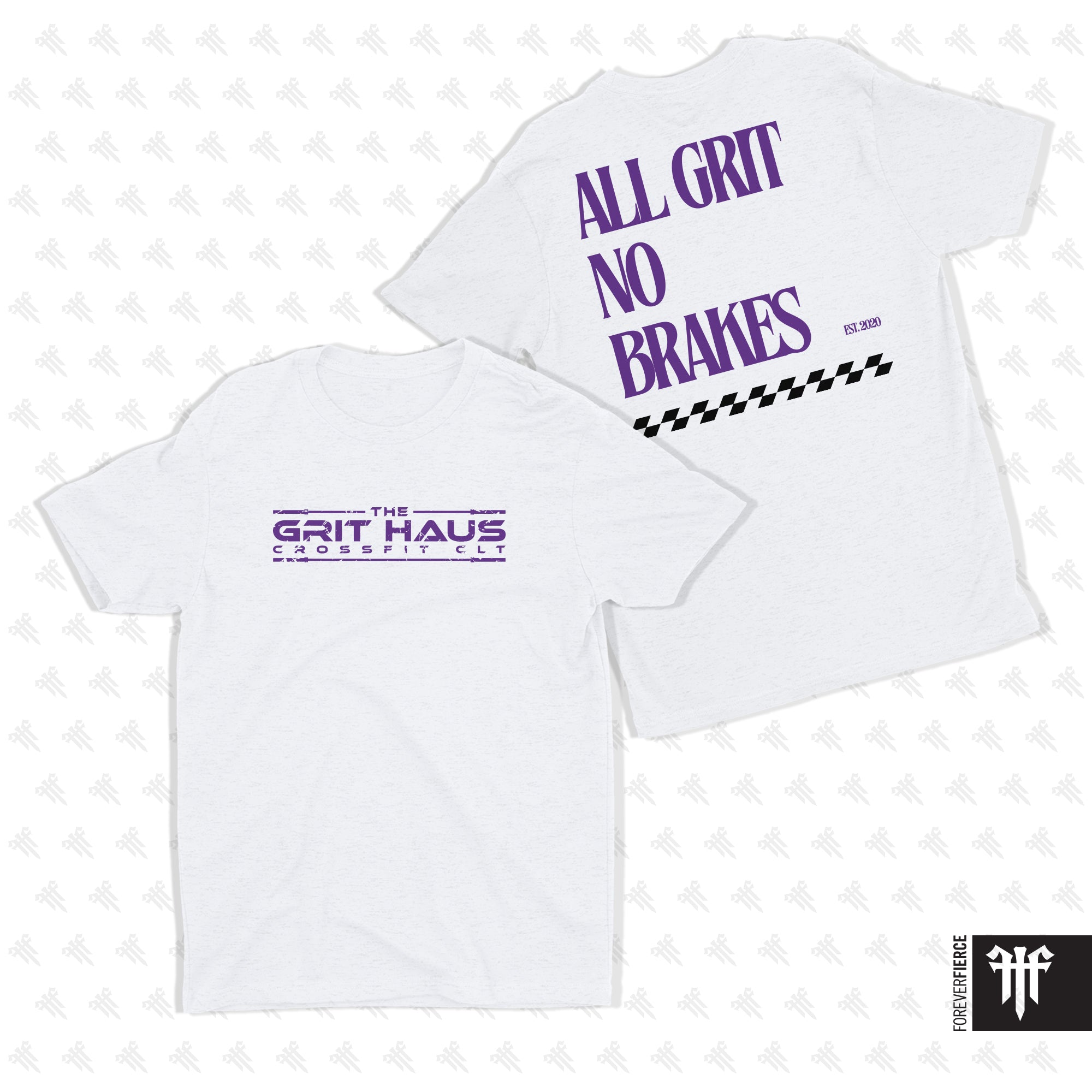 Grit Haus July 2025 Purple All Grit No Brakes Triblend Tee