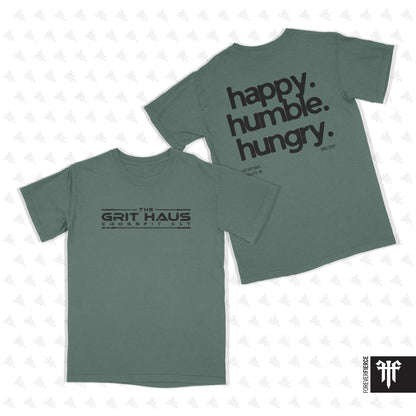 Grit Haus June 2026 Happy Humble Hungry Comfort Colors Tee