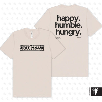 Grit Haus June 2026 Happy Humble Hungry Bella Tee