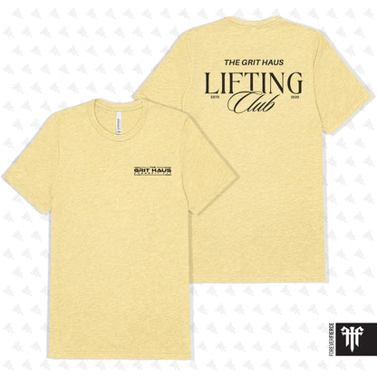 Grit Haus June 2026 Black Ink Lifting Club Bella Tee