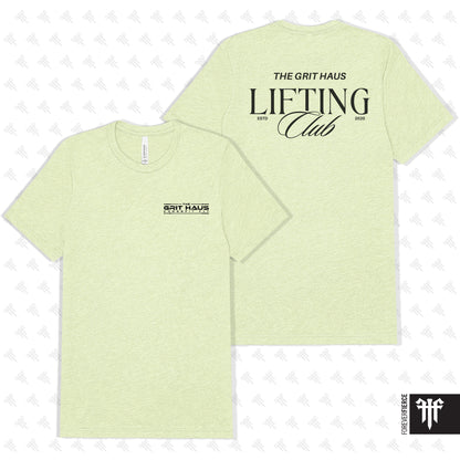 Grit Haus June 2026 Black Ink Lifting Club Bella Tee