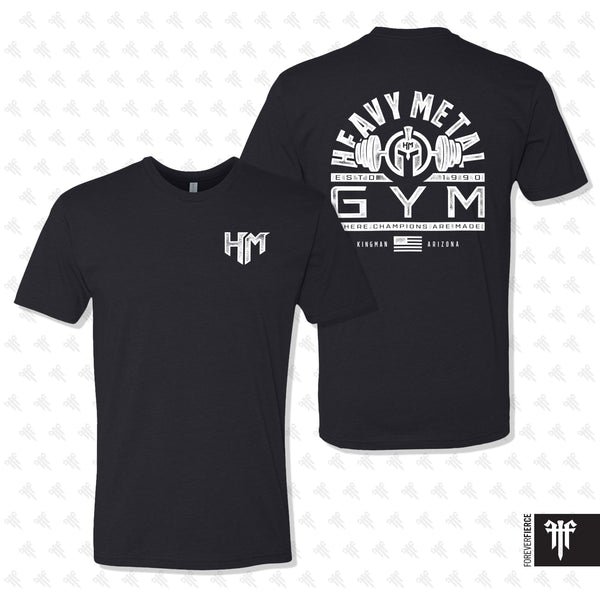 Heavy Metal Gym January 2025 Warrior Tee White Print