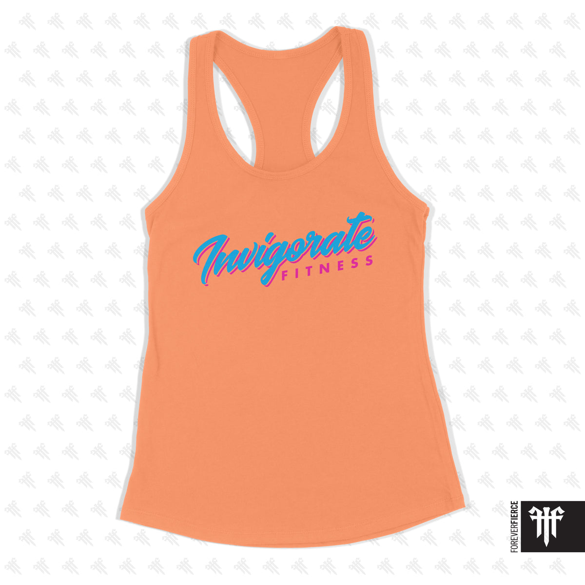 Invigorate Fitness July 2026 Womens Racerback - Light Orange