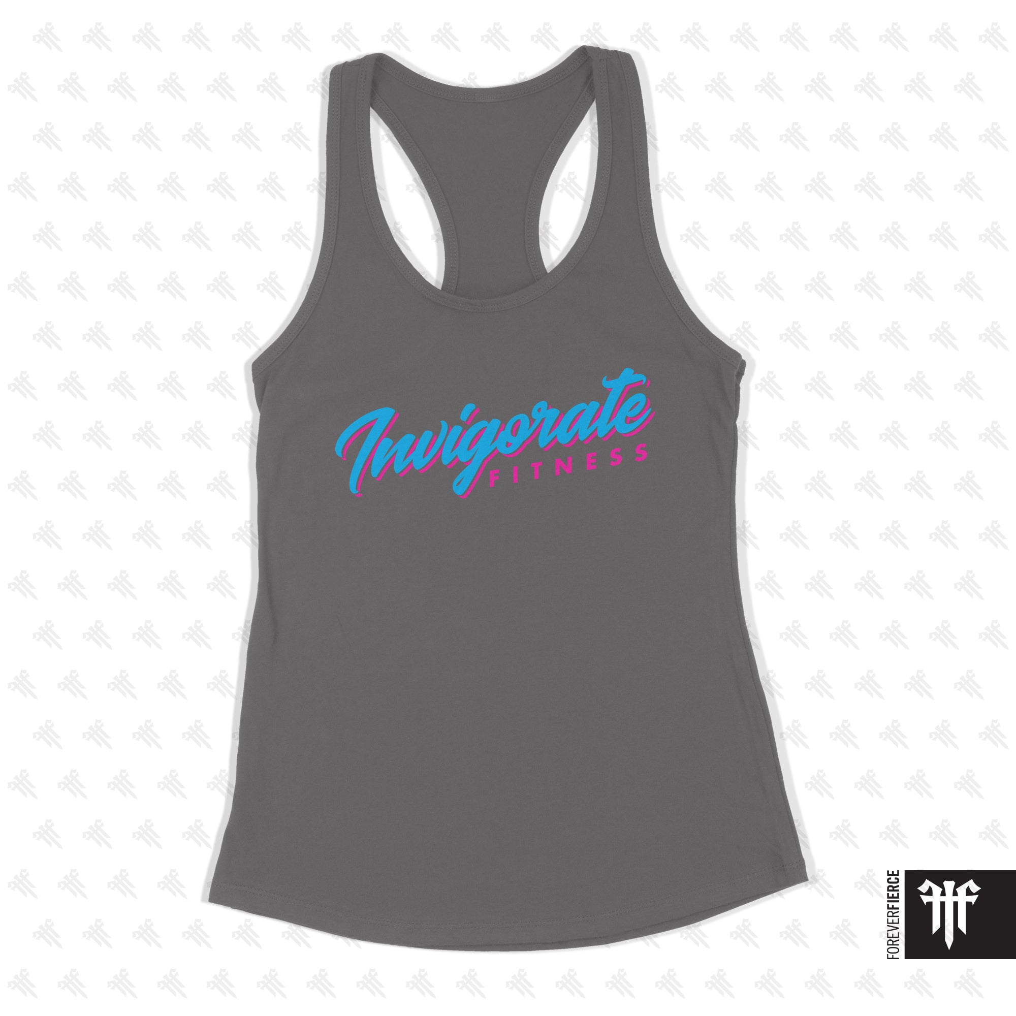 Invigorate Fitness July 2026 Womens Racerback - Dark Grey