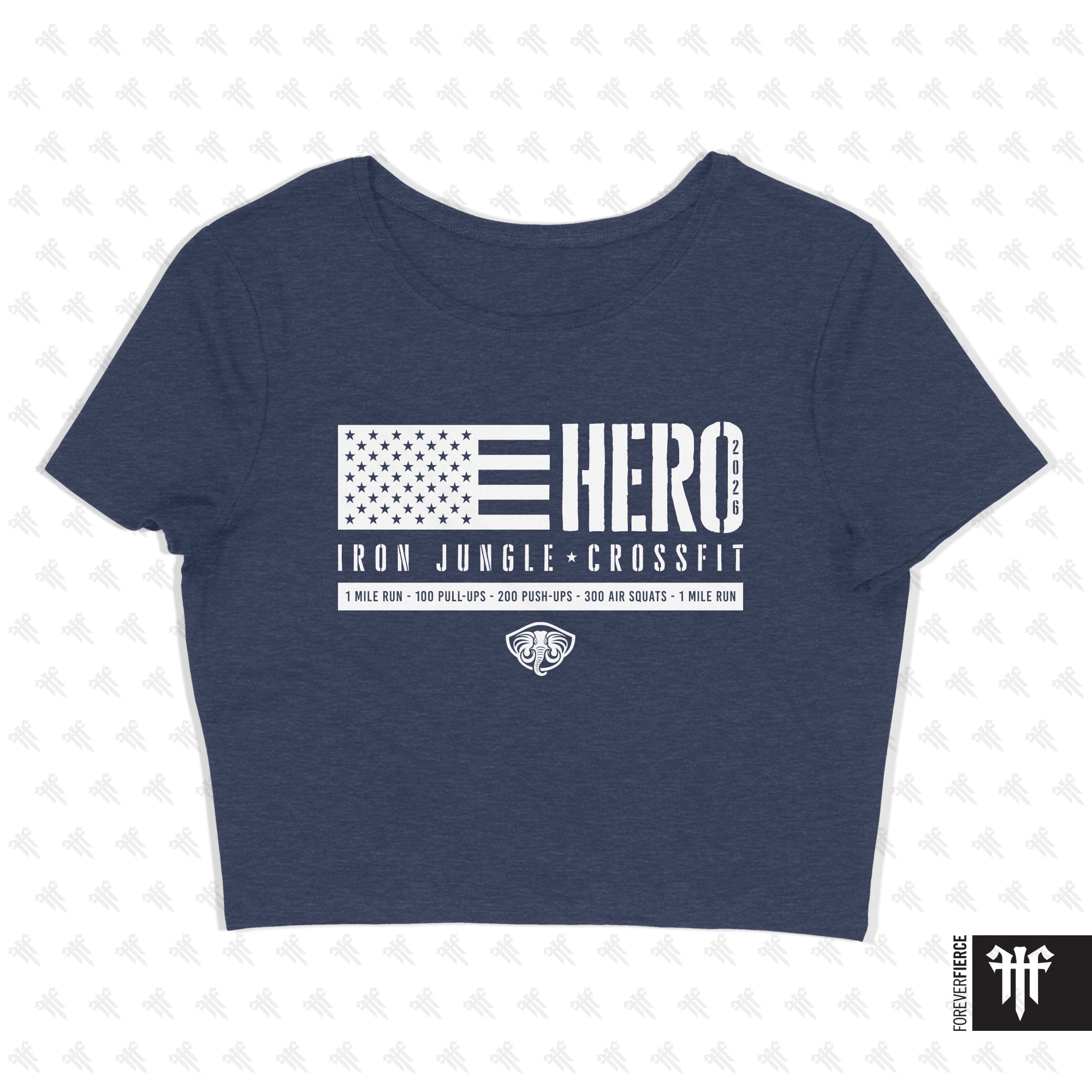 Iron Jungle CrossFit March 2026 Murph Womens Crop Tee